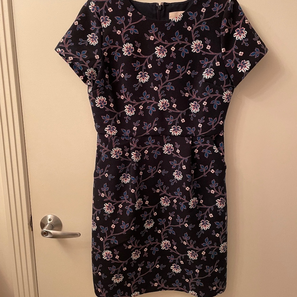 Loft Dark Blue floral Dress